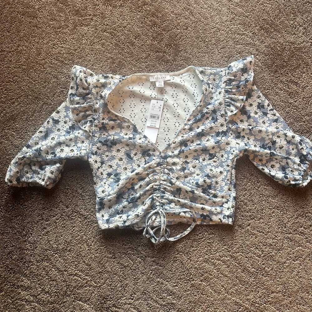 Top shop flower shirt with tag